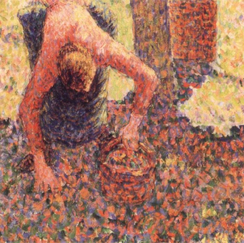 Camille Pissarro Apple picking at Eraguy-Epte Spain oil painting art